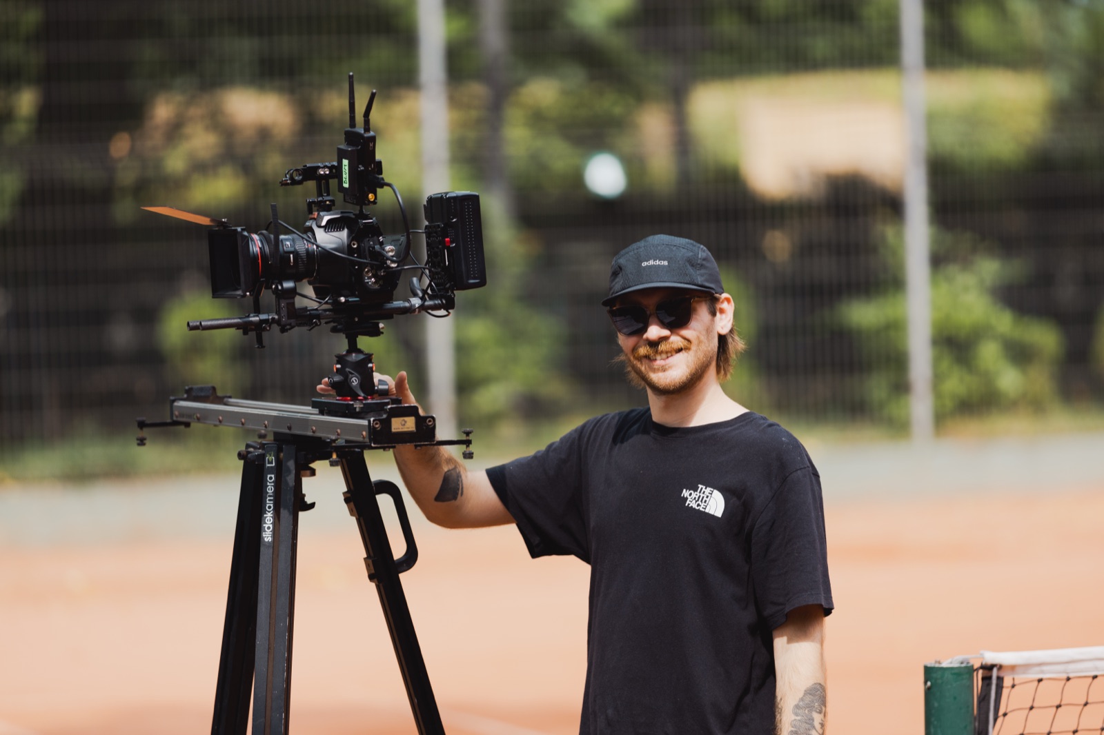 Mikołaj Blum on set